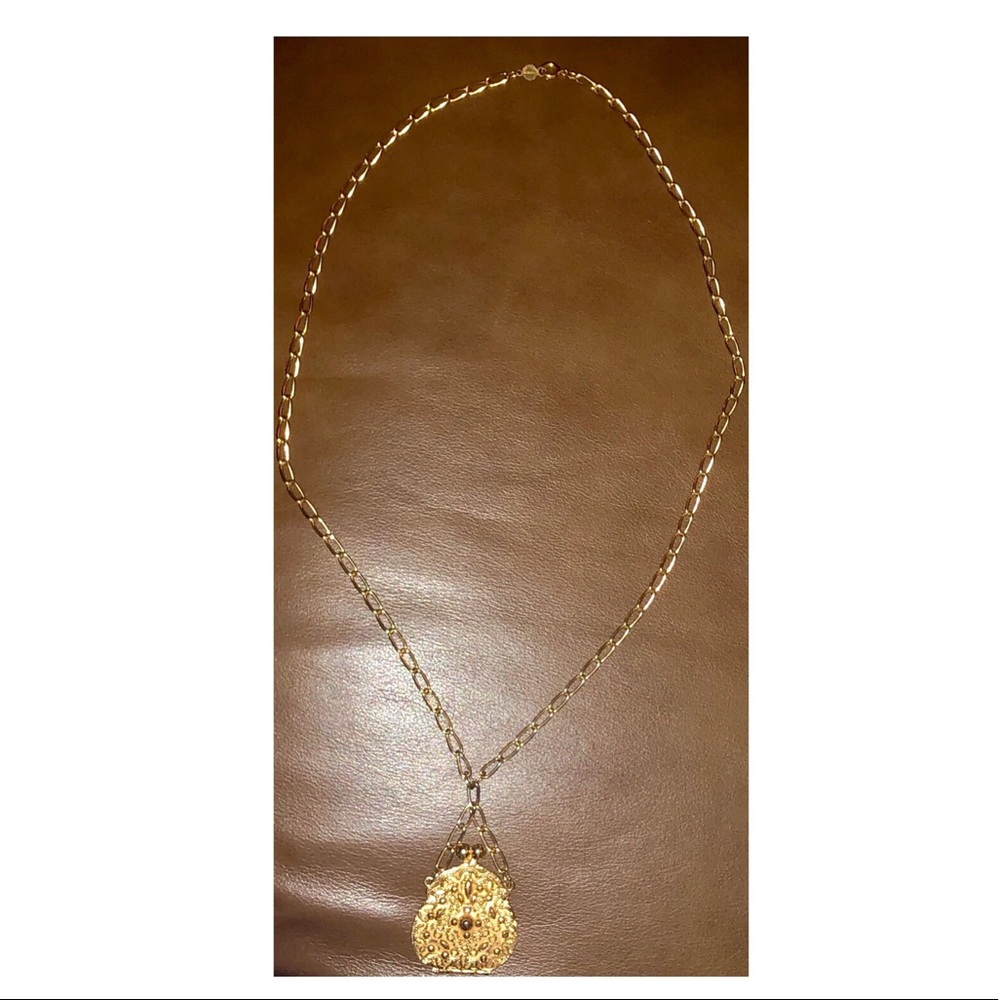 Vintage Accessocraft Purse Pendant on Long Chain